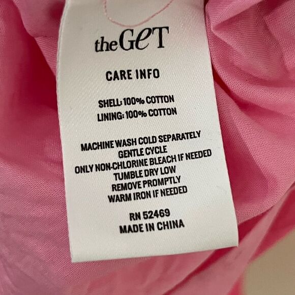 The Get Barbie Colorblock Pink/ Red Cotton Mini Dress S - Picture 7 of 9